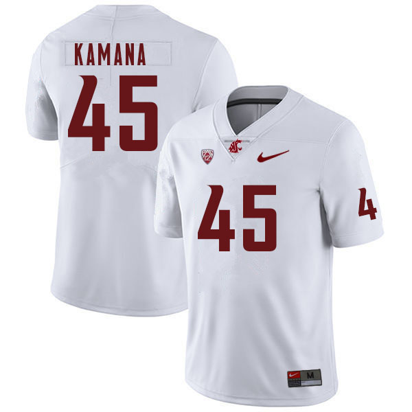 Men #45 Carter Kamana Washington Cougars College Football Jerseys Sale-White